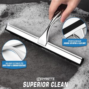 3 Ganci Adesivi in Acciaio Inossidabile, Tergivetro per Doccia, Strumento per la Pulizia di Vetri per Bagno e Finestre Domestiche, per Porte in Vetro - Product Image 3