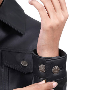 Veste en cuir pour femme de haute qualité, vêtement d'extérieur tendance et haut de gamme, conçue pour le confort et la durabilité - Product Image 5