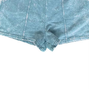 กางเกงขาสั้นผู้หญิงรุ่นใหม่ล่าสุด OEM ดีไซน์โดดเด่น สไตล์สตรีท คุณภาพสูง กางเกงขาสั้นผู้หญิงแบบฟอกสี - Product Image 3