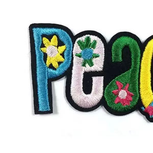 Patch brodé alphabet coloré, thermocollant, motif lettre décoratif pour vêtements - Product Image 2