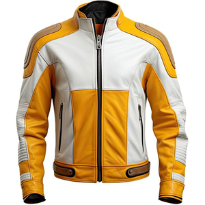 Chaqueta de Cuero para Hombre, Nueva Moda, Estilo Urbano, Sólida/a Cuadros, Resistente al Viento, Transpirable, Mangas Largas, Venta al Por Mayor, Suministro B2B - Product Image 1