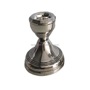 Portavelas cónico de aluminio con acabado de níquel para decoración de iluminación del hogar otros candelabros linternas y tarros de velas - Product Image 1