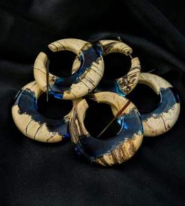 Boucles d'oreilles en résine faites à la main avec de vraies fleurs séchées, bijoux élégants et légers pour femmes, accessoires de mode, cadeau pour femmes ou filles - Product Image 2