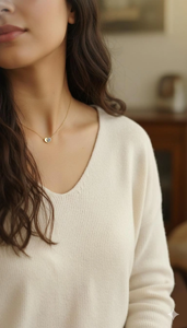 Collar con Colgante de Corazón Chapado en Oro de 18K con Circonita Cúbica en Engaste de Bisel y Cadena de Caja, Joyería Romántica para Uso Diario - Product Image 5