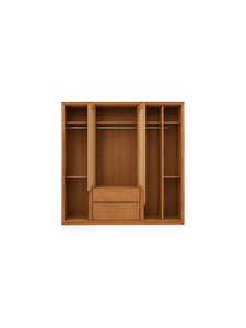 Modern Minimalist Solid Wood Extendable <b>Wardrobe</b> Door Flat Panel Hinged Bedroom Furniture Storage Unit for Hospital Living Room - Product Image 2