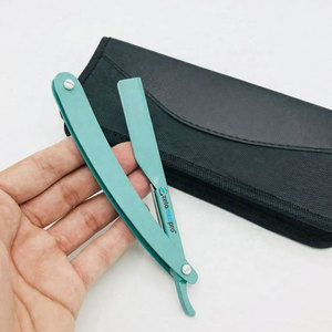 มีดโกนหนวดแบบใบมีดเดี่ยว สแตนเลสสตีล สีสันตามสั่ง สำหรับช่างตัดผม ดีไซน์คลาสสิก ใช้ได้กับการโกนหนวด โกนขนตามร่างกาย และโกนขนบริเวณบิกินี่อย่างยั่งยืน - Product Image 2