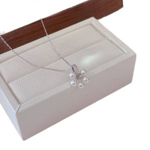 Exquisito Collar de Perlas de Agua Dulce de 4.5-5 mm con Colgante de Donut de Plata Pura, Diseño de Hebilla Versátil y Moderno - Product Image 5