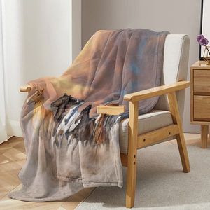 3D Printed Running Horse Flannel Throw Blanket for Girls and Women Fleece Bed Blankets with Horse Theme - Product Image 6
