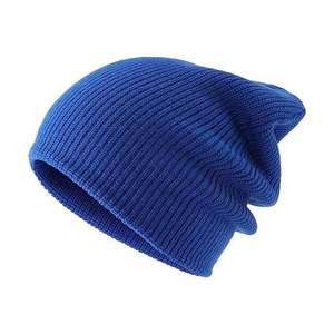 Gorros de punto lisos para bordado personalizado, gorros cálidos de invierno con puño para hombres, mujeres y niños, gorros lisos acanalados al por mayor, personalizables. - Product Image 2