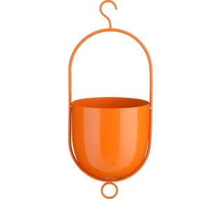 Maceta Colgante de Metal para Interiores y Exteriores, Maceta Decorativa para Pared, Jardín, Balcón, Soporte para Plantas de Hierro con Acabado Galvanizado - Product Image 2