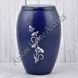 Elegante urna de cremación de aluminio con patrones intrincados, urna de recuerdo conmemorativa perfecta de Axiom Home Accents - Product Image 5