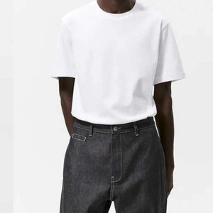 Camiseta Ligera de Algodón para Hombre, Casual, Manga Corta, Holgada, Estilo Urbano, Moda de Verano, Fabricante OEM al por Mayor - Product Image 4