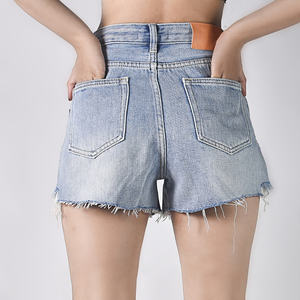 Shorts en jean coupe décontractée, tissu doux, respirant, style confortable pour femmes, tenue décontractée d'été et usage quotidien - Product Image 6