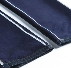 ผู้จัดจำหน่ายเสื้อผ้าบุรุษที่ดีที่สุด กางเกงยีนส์ระบายอากาศได้ดีและสวมใส่สบาย ทรงหลวม ยืดหยุ่นได้ ความยาวระดับข้อเท้า สำหรับผู้ชาย - Product Image 6