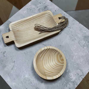 Tazón de Madera de Pino Real de Primera Calidad con Asa, Tazón de Servir Rústico Hecho a Mano para Cocina a Precio Económico - Product Image 6