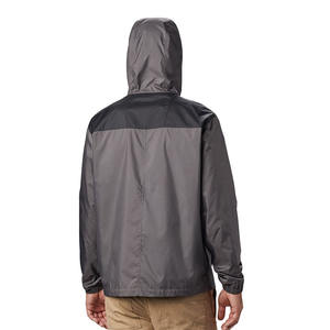 Chaqueta Cortavientos Transpirable para Exteriores, Ligera, con Capucha, para Correr, Moderna, con Patrón Sólido - Product Image 2