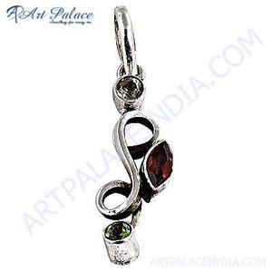 เครื่องประดับแฟชั่นเงิน, Citrine, โกเมน, จี้ Peridot - Product Image 1