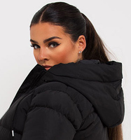 Veste matelassée haut de gamme OEM pour femme, vêtement décontracté d'extérieur personnalisé pour femme, coupe-vent avec fermeture éclair et poches latérales, manteau pour femme