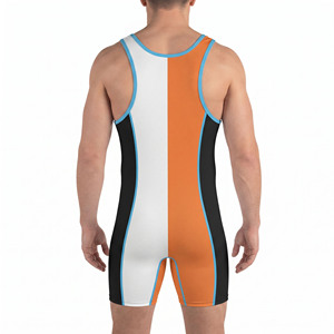 Combinaison de lutte de compression pour hommes, vente en gros, maillot de lutte pour hommes, vêtements de fitness pour hommes, maillot de lutte en polyester - Product Image 2