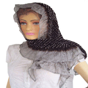 Écharpe longue en coton, lin et soie pour femme, motif Bandhani, style ethnique, imprimé sérigraphié en polyester, à rayures tie-dye, collection printemps - Product Image 1
