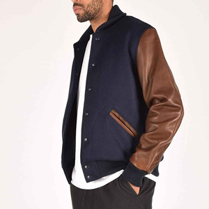 New Stitched Durable Material <b>Men</b> Varsity <b>Jacket</b> Available in Wholesale Rate Custom Logo/Colors Anti Wrinkle <b>Men</b> Varsity <b>Jacket</b> - Product Image 5