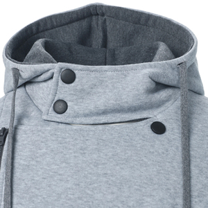 Sudadera con Capucha Gris para Hombre, Corte Ajustado, Estilo Otoñal, Diseño con Cierre, Tejido de Felpa Francesa, 100% Algodón - Product Image 5