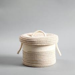Clothing Organizer Foldable Collapsible Stackable 100% Cotton Woven Eco-Friendly Durable Lightweight Portable Modern <b>Basket</b> - Product Image 4