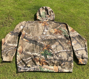 Veste de chasse pour homme, design unique, en coton mélangé, camouflage, imperméable, coupe-vent, fermeture éclair ouverte, pour l'hiver, en vente - Product Image 2