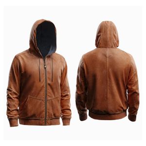 Hoodie en cuir à prix abordable pour hommes adultes – Vêtement d'extérieur imperméable et tendance – Hoodies pour hommes disponibles - Product Image 6
