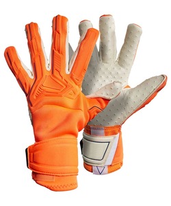 Gants de gardien de but de football noir bleu blanc PU antidérapants respirants légers séchage rapide protection des doigts poignet réglable - Product Image 5