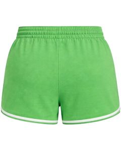 Pantalones Cortos Deportivos Verdes para Mujer, Poliéster y Elastano, Transpirables, de Malla, de Secado Rápido, Cintura Elástica con Cordón, para Gimnasio, Correr, Entrenamiento, Ropa Deportiva - Product Image 4