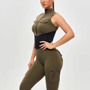 High Quality Fitness <b>Women</b> Soft Crew Neck Long Sleeve Crop <b>Top</b> Shirt Sportswear Slim Fit <b>Compression</b> Sexy Gym Crop <b>Top</b> - Product Image 2
