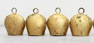 Ensemble de 2 carillons à vent vintage en métal, artisanaux, plaqués or, ronds, décoratifs à suspendre pour la maison et le jardin - Product Image 3