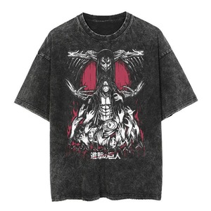 T-shirt Boxy Homme Oversize en Coton Respirant à Épaules Tombantes, Manches Courtes, Broderie Décontractée, Style Streetwear - Product Image 2