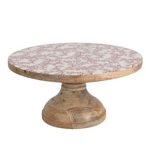 Présentoir à Gâteaux en Bois à 2 Niveaux, Plateau à Desserts Émaillé Imprimé, Support Décoratif pour Cupcakes, Plateau Rond de Service Alimentaire – Vente en Gros Usine - Product Image 5