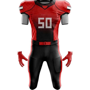 Maillots de football américain unisexes en polyester sur mesure, manches courtes, logo personnalisé, séchage rapide, propriétés antibactériennes, fabriqués au Pakistan - Product Image 3