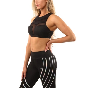 Sujetador Deportivo Personalizado para Mujer, Diseño a Cuadros, Super Suave, Transpirable, Antibacterial, de Secado Rápido, Sexy, para Gimnasio, Yoga, con Copas Extraíbles - Product Image 3