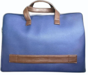 Porte-documents en cuir bleu pour homme, porte-documents exécutif en cuir, porte-documents professionnel en cuir pour le bureau - Product Image 1