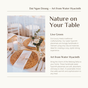 Premium Natural Handcrafted Scandi Style <b>Round</b> Water Hyacinth Eco-Friendly Kitchen <b>Placemat</b> - Product Image 6