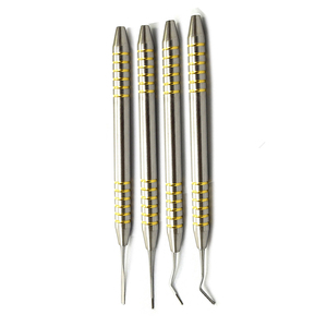Ensemble de 5 spatules à ciment manuelles en acier inoxydable double face avec poignées ergonomiques – Instruments chirurgicaux dentaires - Product Image 6