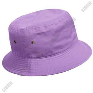 SIBRIN Custom Logo <b>Purple</b> Cotton Canvas <b>Bucket</b> <b>Hat</b> Unisex Fisherman Caps Streetwear Skateboard Outdoor Summer Sports <b>Bucket</b> Caps - Product Image 1