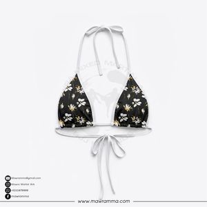 Traje de Baño Floral de 2 Piezas para Mujer, Bikini Triangular Sexy, Ropa de Playa Premium de Verano, Conjunto de Bikini Personalizado por Sublimación, Marca Mawra OEM - Product Image 3