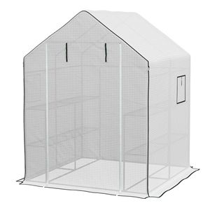 Telo di Ricambio 01 0472 per Serra Agricola 140x143x190 cm, Bianco, Antistrappo, in PE Rinforzato, per Serra Agricola - Product Image 1