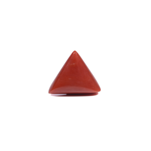 Cabochon ovale en corail rouge synthétique de 5,8 carats, fait main, pierre précieuse en vrac pour bijoux fins - Product Image 1