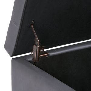 Cosmopolita pietra Grey Storage ottomana sgabello elegante e pouf prodotto - Product Image 5