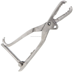 Pince à os Lambotte Farabeuf à mâchoires réglables manuellement avec cliquet, instrument chirurgical orthopédique en acier inoxydable - Product Image 1