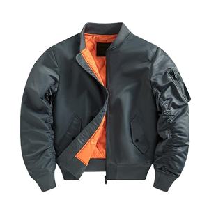 Compre chaquetas bomber con logotipo personalizado, de alta calidad, material grueso para invierno, chaquetas bomber con cremallera completa, chaqueta bomber para hombre - Product Image 1