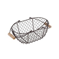 Nieuwe aanwinst: ijzeren opbergmand voor fruit, decoratieve groentemand voor op tafel, geschikt voor thuis en keuken, op maat gemaakte afmeting en vorm.