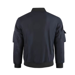 เสื้อแจ็คเก็ตบอมเบอร์กันลมสำหรับผู้ชาย สีพื้น ผ้าโพลีเอสเตอร์ ปิดซิป คอตั้ง สไตล์ชุดทำงาน ใส่ได้ในฤดูใบไม้ร่วง ทรงปกติ - Product Image 2