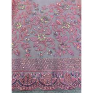 LEHENGA CHOLI à sequins en filet doux et tendance avec DUPATTRA ROSE BEBÉ - Product Image 1